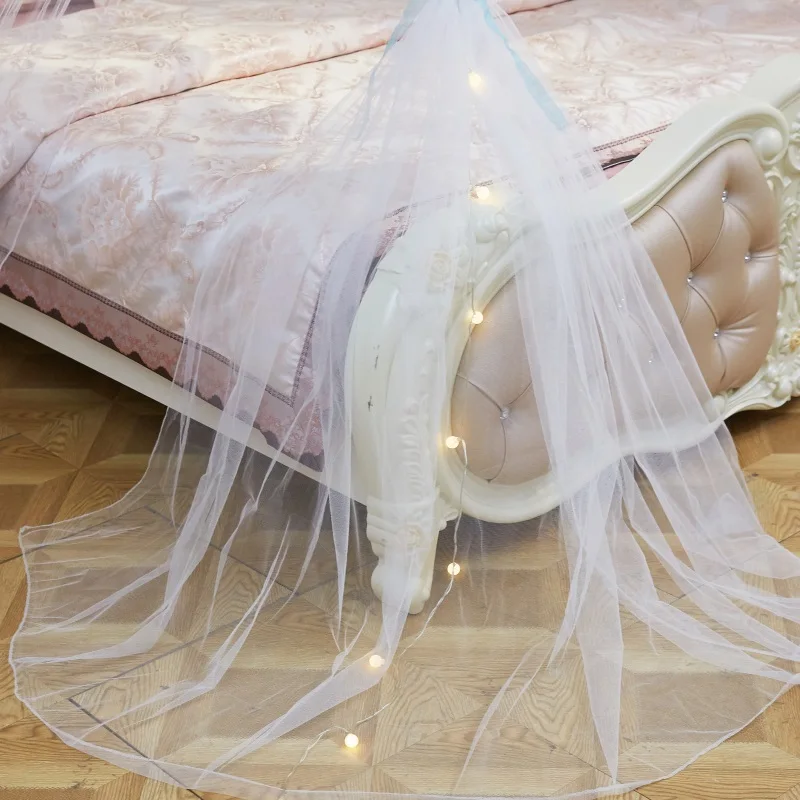 High Quality Elegant Romantic Round White Princess 3 Door Breathable Hanging Celling Circular Mosquito Net