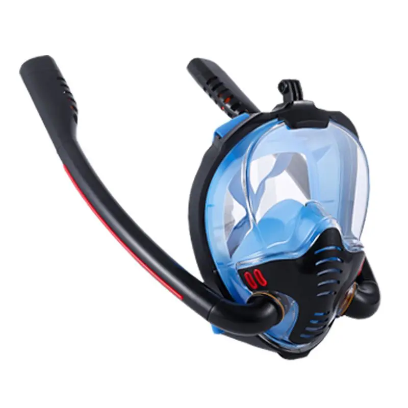 

The Newest Arrival Tubes Easy Breath 180 Degree Double Tubes Diving Set Mask Snorkel For Adults, Customized color
