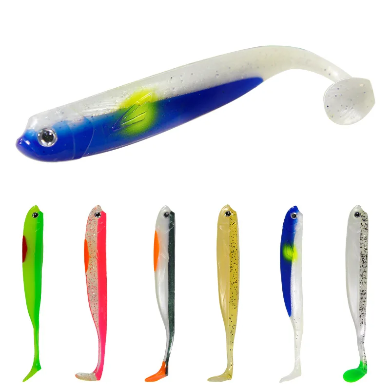 

SNEDA Wholesale Silicone Material Soft Lure Double Color T Tail Simulation Bait 15cm 15.9g Artificial Soft Bait Fishing Lure