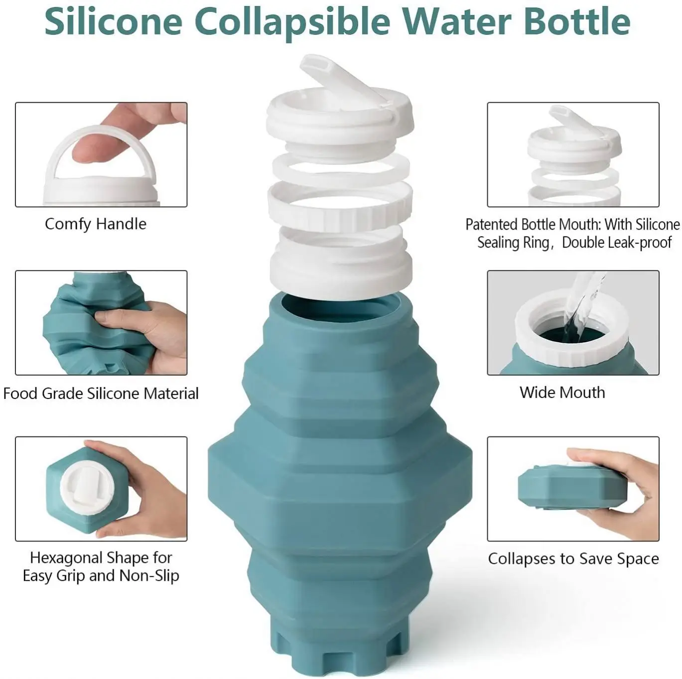 

Hot Sale Silicone Water Bottle Belt Holder Buckle Band Silicone Water Bottle Buckle With carabiner