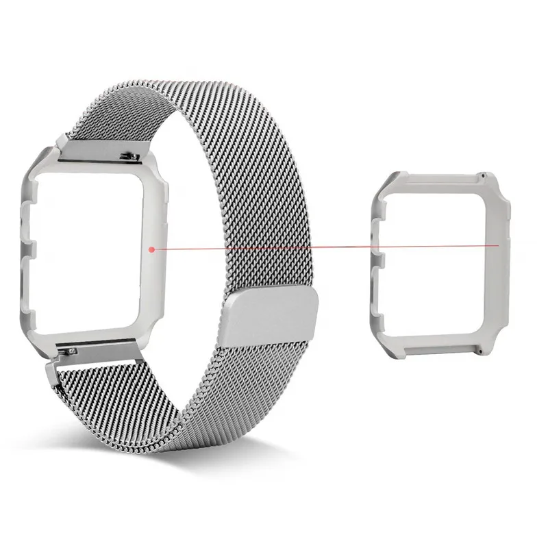 

For Apple Watch Iwatch 1/2/3 Stainless Steel Milanese Loop Strap Wristband 38mm/42mm Bracelet Protective Case Metal Frame, Photos show