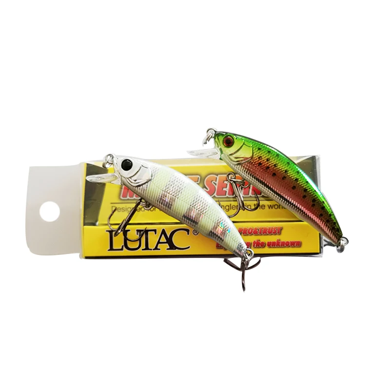 

LUTAC leurre 50mm 5g long casting lutac lures 3d eyes minnow lure pesca, 21 colors