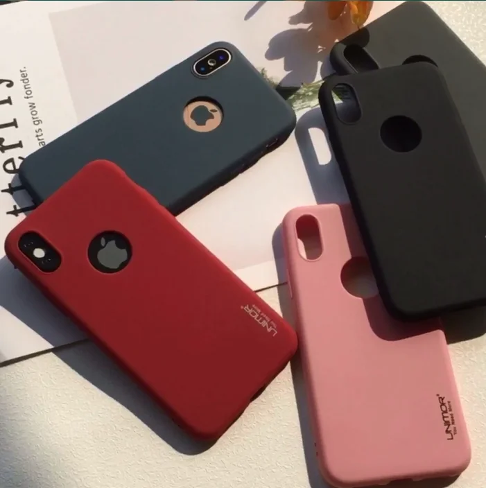 

UNIMOR new hot selling fluffy paint oil soft tpu black red grey blue pink phone case tpu