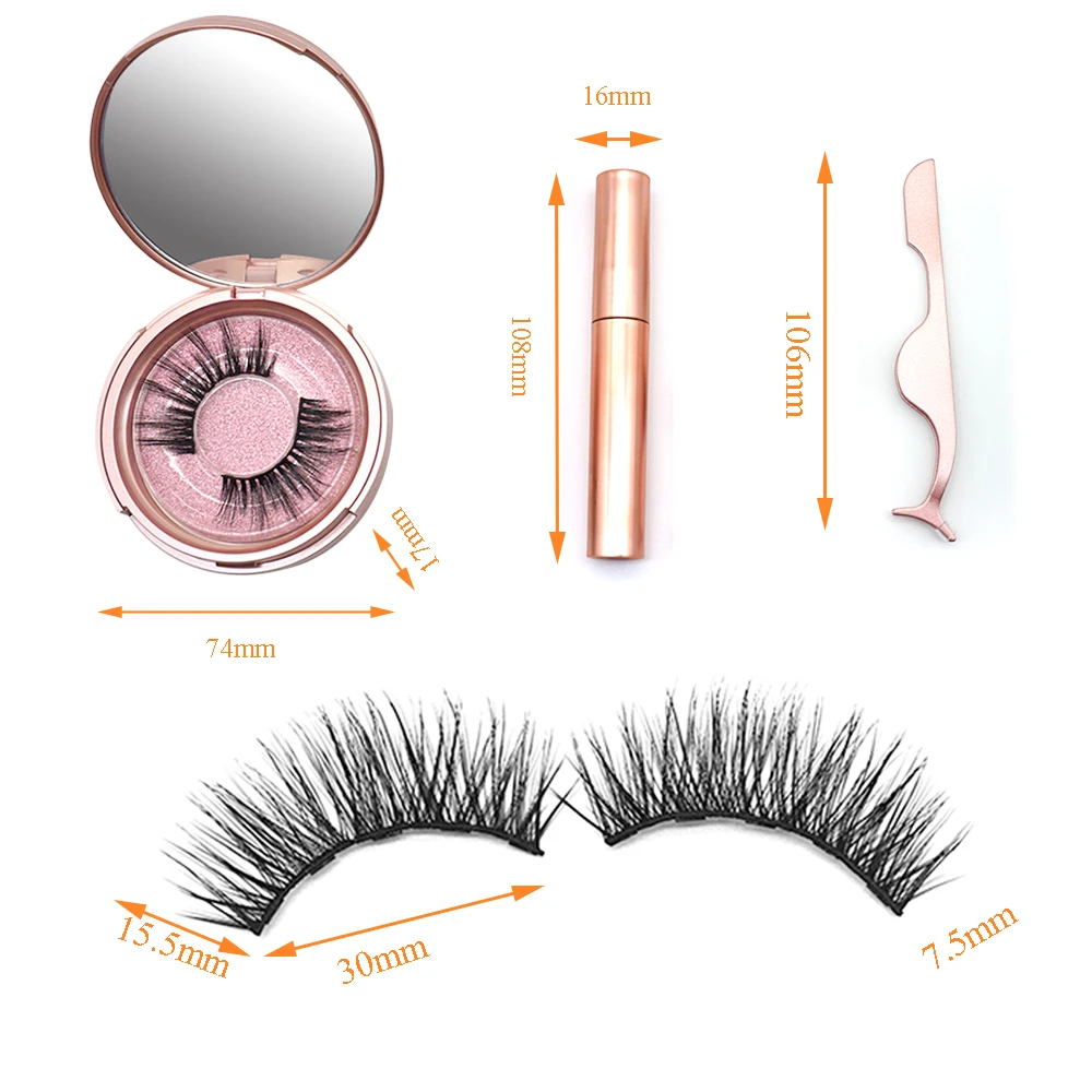 

Waterproof Magnetic Eyeliner And 6D 5 Magnets Eyelash And Tweezer Set