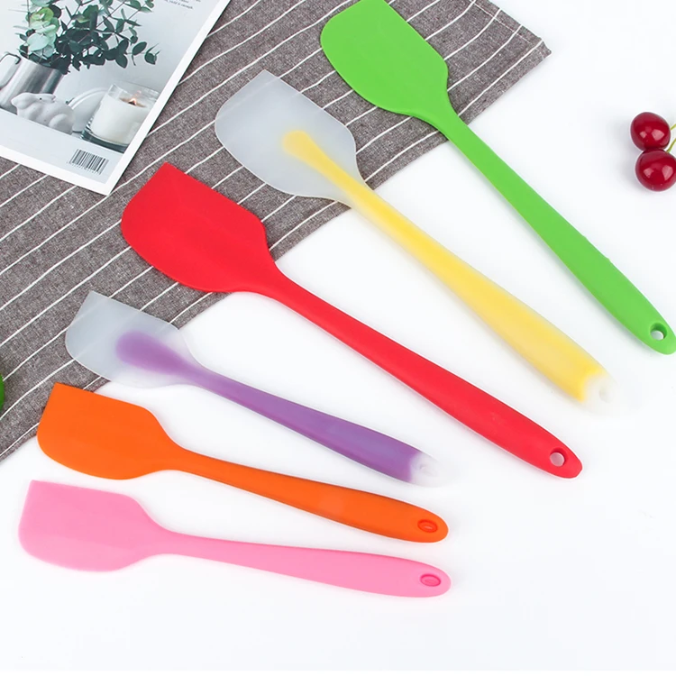 

High grade kitchen Heat-resistant Kitchen Spatula 8 inch Heat Resistant Colorful Baking Pastry Cake Tools Non stick Silicone Scr