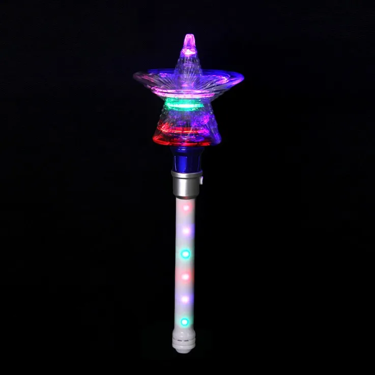 

Christmas children LED Light up toys led flashing pentagram Music led toy