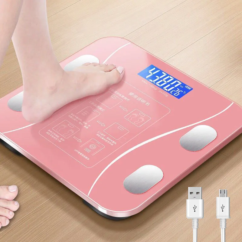 

Customized USB balance electronic digital smart body fat weight bathroom scale