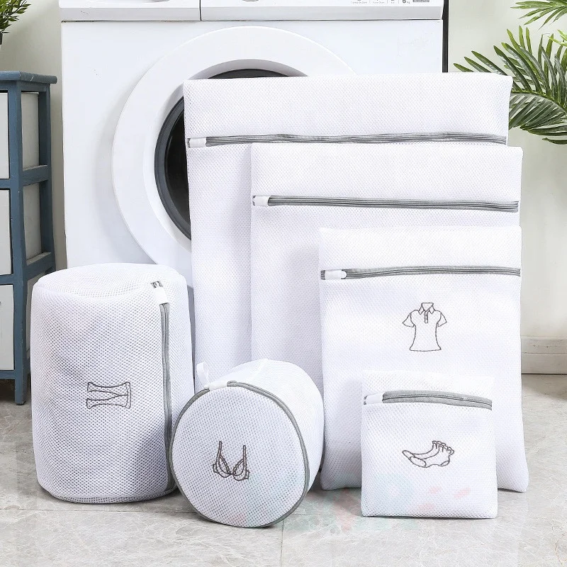 

Six sets Laundry Bag For Washing Machine, Net Bag For Anti-deformation Household Underwear, Clothes Machine Mesh Bag, Embroidery, Customized color