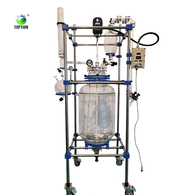 

factory manufacturers glass 100 liter chemical reactor for Lab products