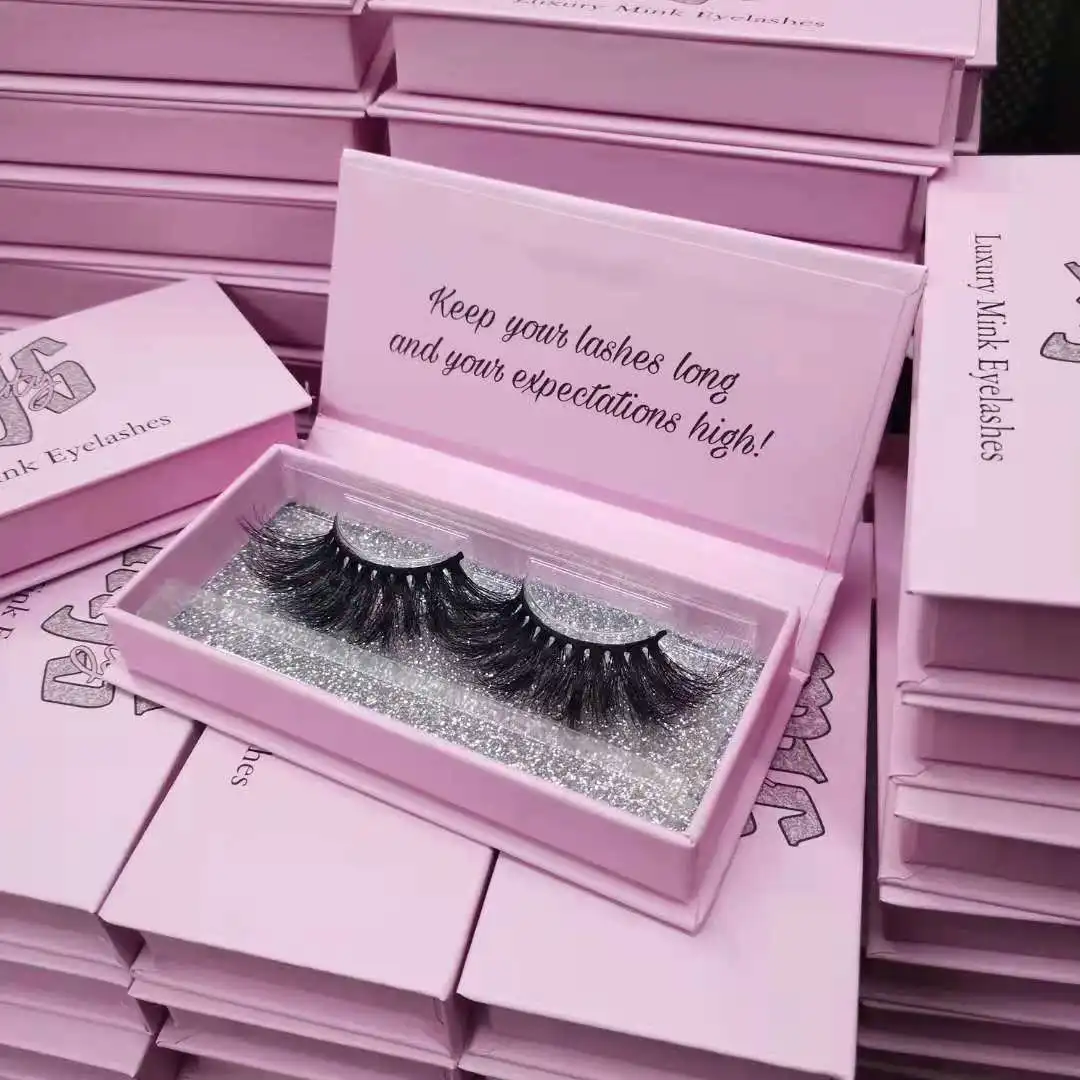 

Custom Lash Boxes 5D Full Volume Full Strip Mink Eyelashes 3D Lasheswholesale Vendor, Black