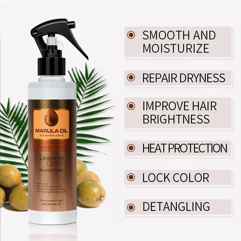 

Marula Oil Hair Cosmetic Hair Care Spray Super Moisture Leave in Treatment For all Hair Types 250ml