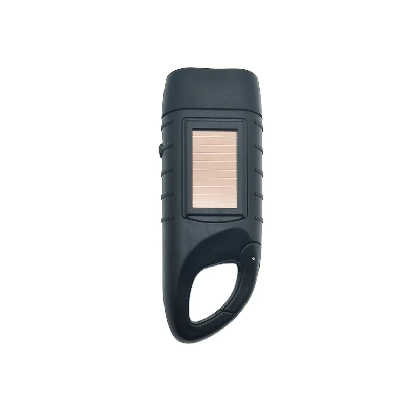Factory Direct Selling Multi-function Survival Powered ABS Hand Crank and Solar Dynamo Charging 3LED Flashlight for Backpacking
