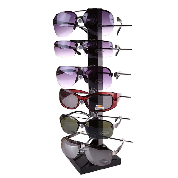 

Multi Color Black Plastic Acrylic Eyewear Sunglasses Organizer Storage Display Rack Retail Stand Shelf