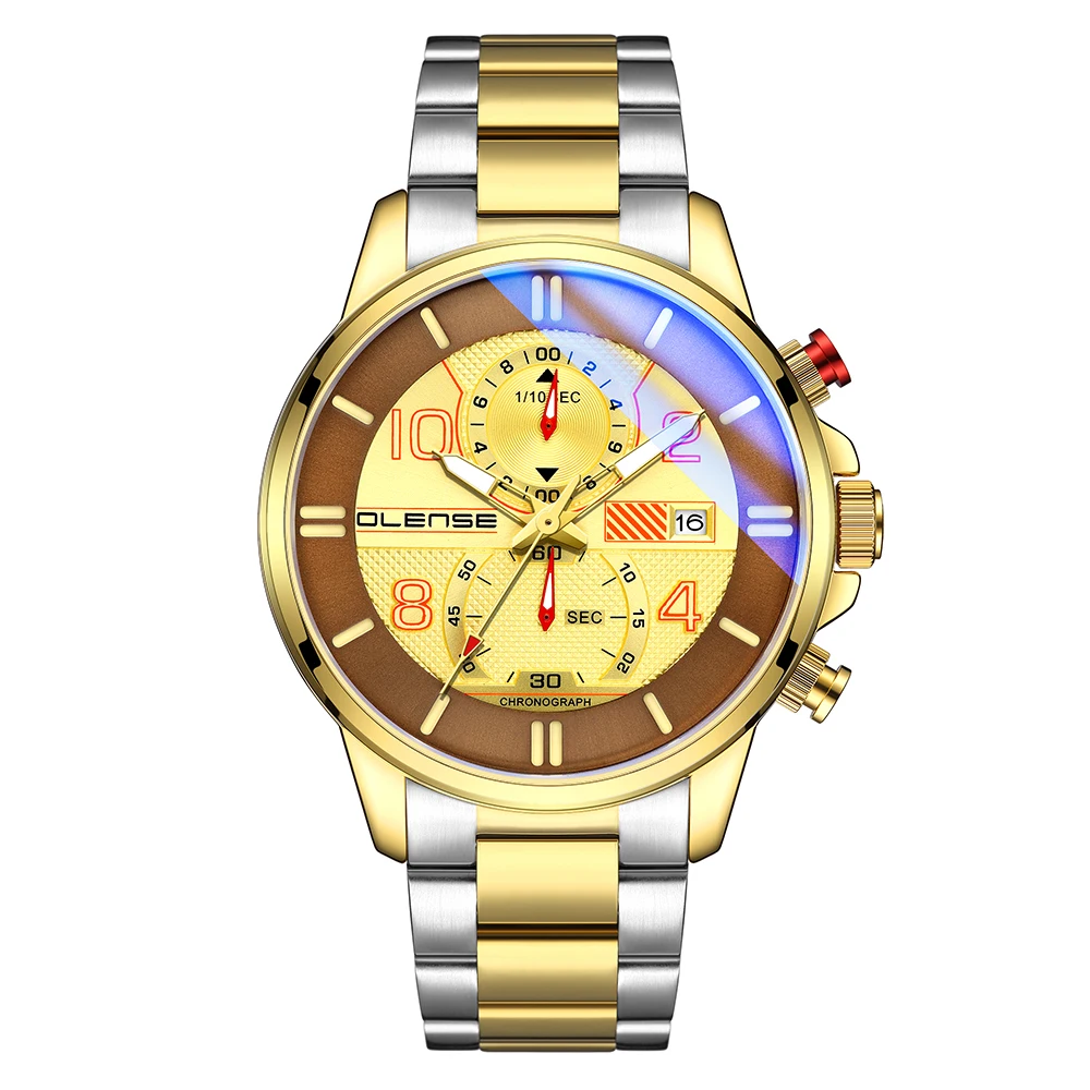 

Blue gold color stainless steel luxury waterproof quartz oem brand hands custom logo wrist watch men, Black, silver, blue