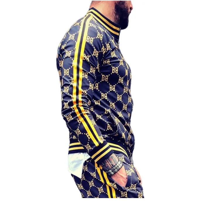 

BBTXZ3D Yellow Sports trend plus size casual jacket workout clothing men sportswear custom logo jogging clothes