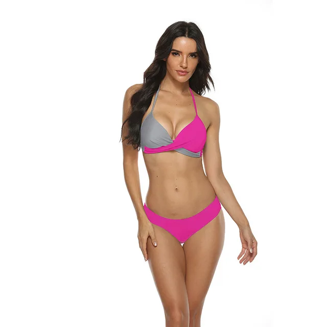 

2021 Women Sexy Bikini Set Push Up Female Swimsuit Swimwear Swim Separate Two Piece Bathing Suit Large Plus Size XXXL, Picture shows