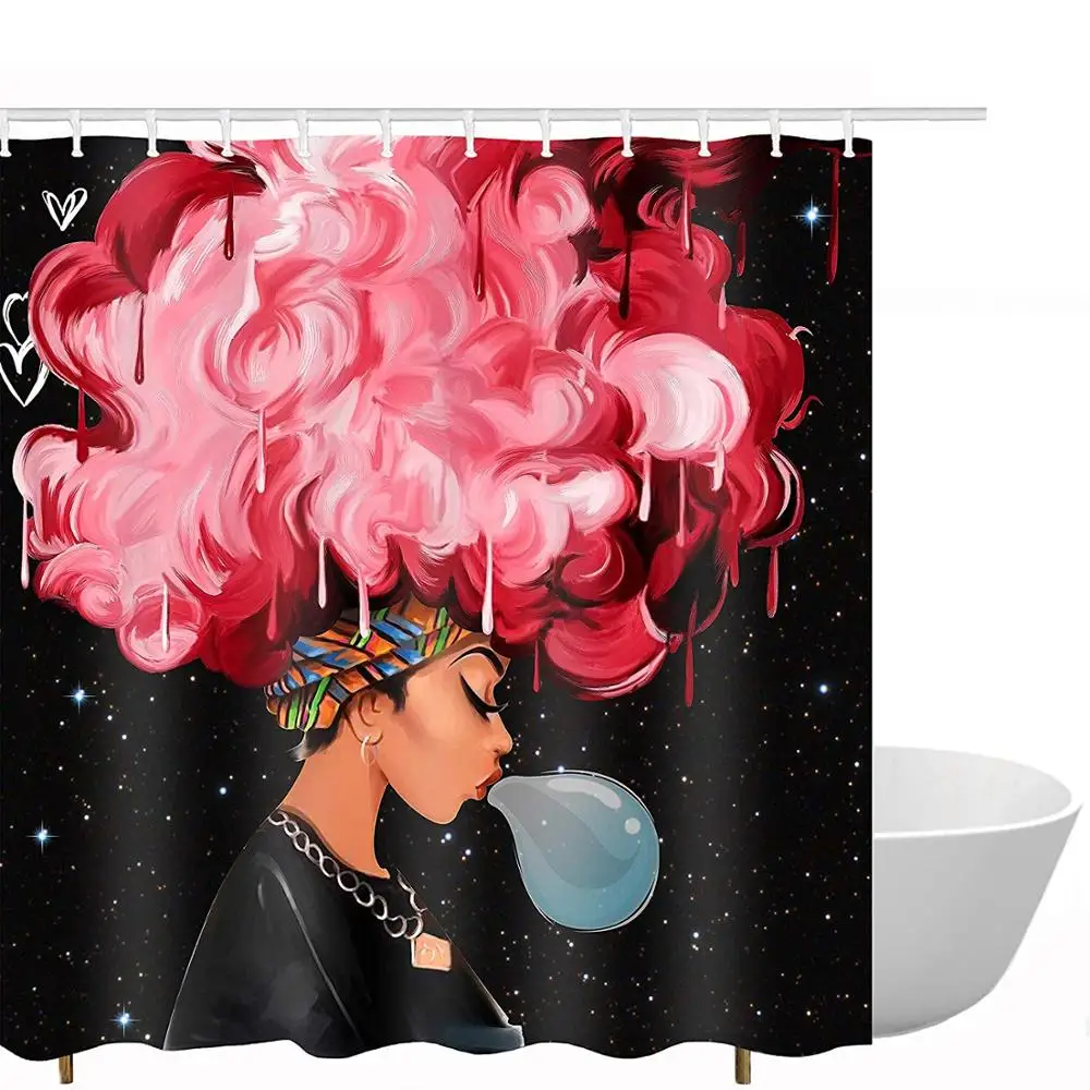 

Hot Sale Fashion Home Printing Bathroom 3d Shower Curtain, Customized color