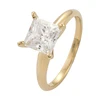 Popular design 14K solid rose white yellow gold metal engagement ring diamond cubic zirconia ring