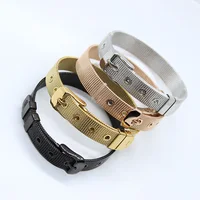 

2019 New Fashion 14Mm Silver/Gold/Rose Gold/Black Bracelet Men Stainless Steel Mesh Chain Accessories Bracelet