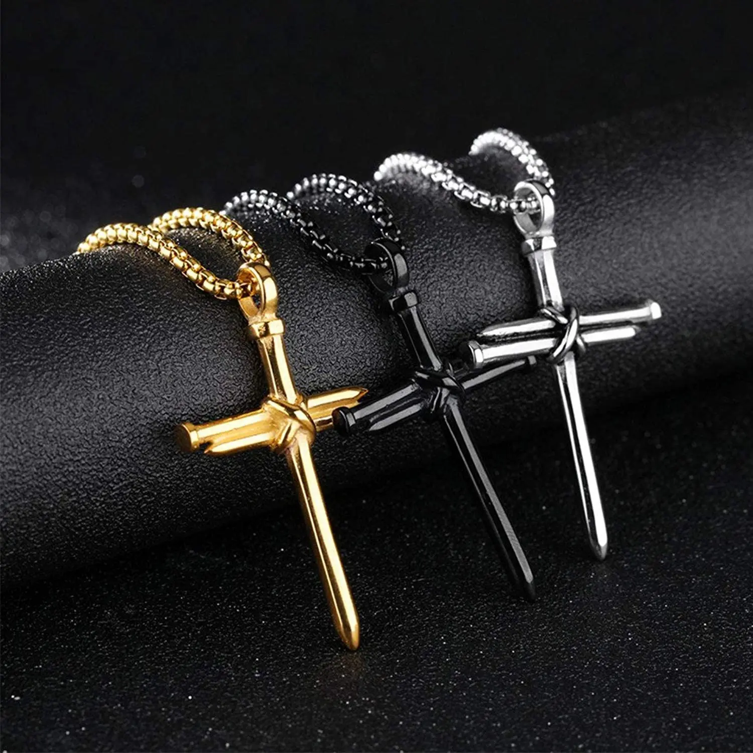 

Yale Jewelry Cross Necklace for Men Boys 925 Sterling Silver Pendant necklace
