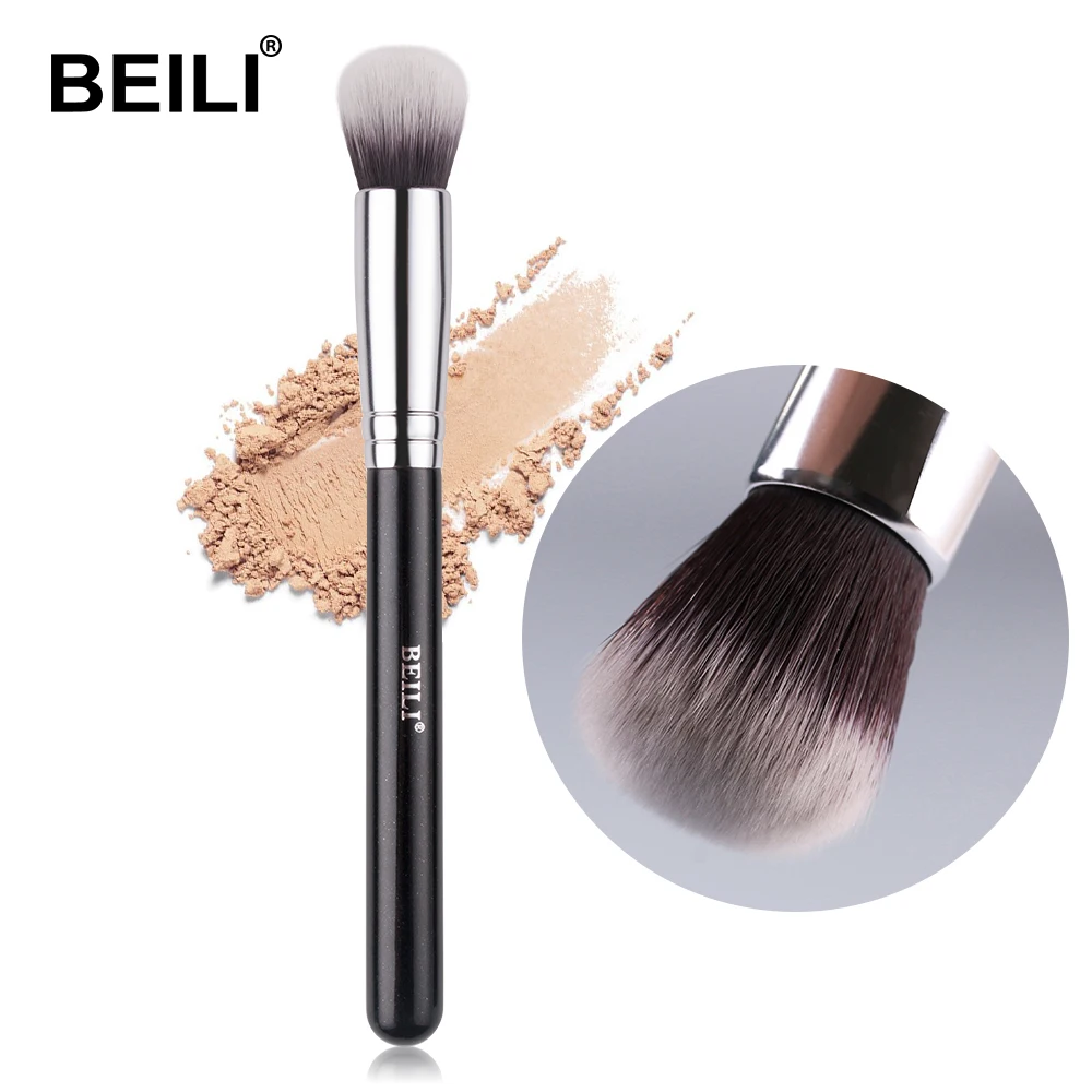 

BEILI Synthetic Face Professional Single Brush Makeup Custom Logo Makeup Brushes Private Label Black pinceaux maquillage