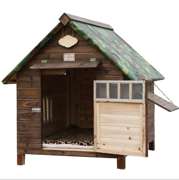 

Outdoor rainproof wood doghouse luxury waterproof wood dog house