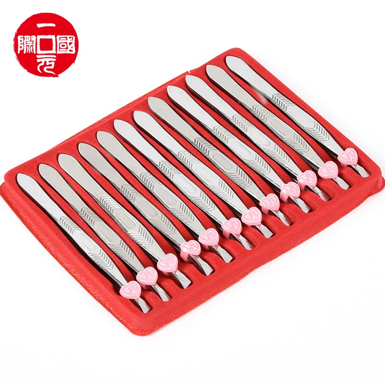 

Onedollar Best Sale Stainless steel eyebrow makeup tools eyelashes tweezer