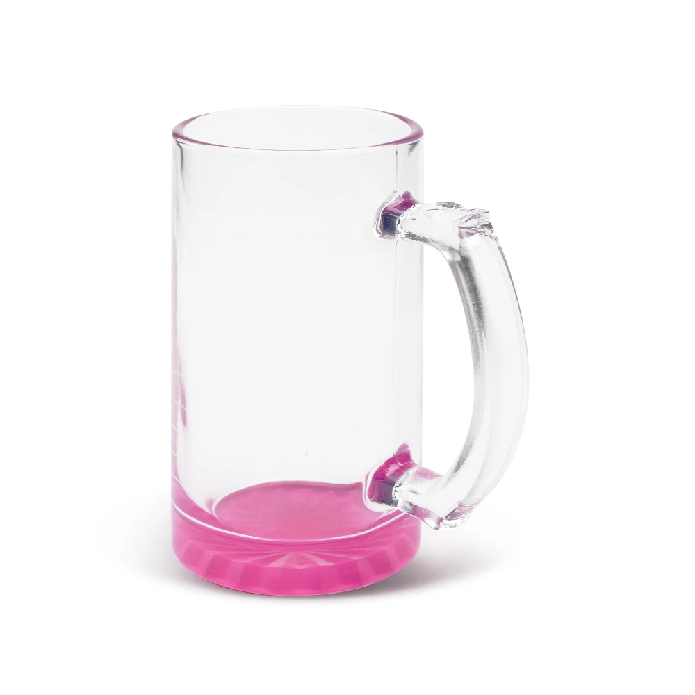 

16oz Quality Blank Transparent Clear Glass Beer Mug for Sublimation Printing Custom Acceptable Glass Mug Manufacturer, 8 colors