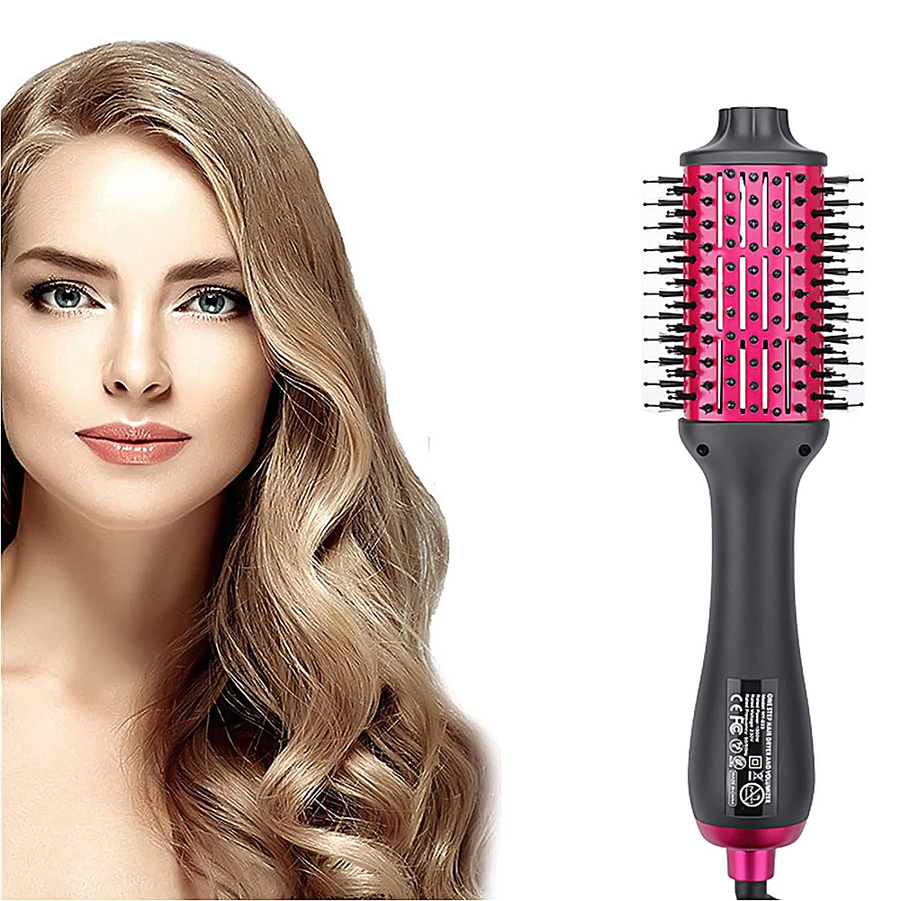 

GTP Customized 4 In 1 1000W Blow Hot Air Straightening Curler Comb One Step Hair Dryer Brush For Ladies Hair Care Hot Air Comb