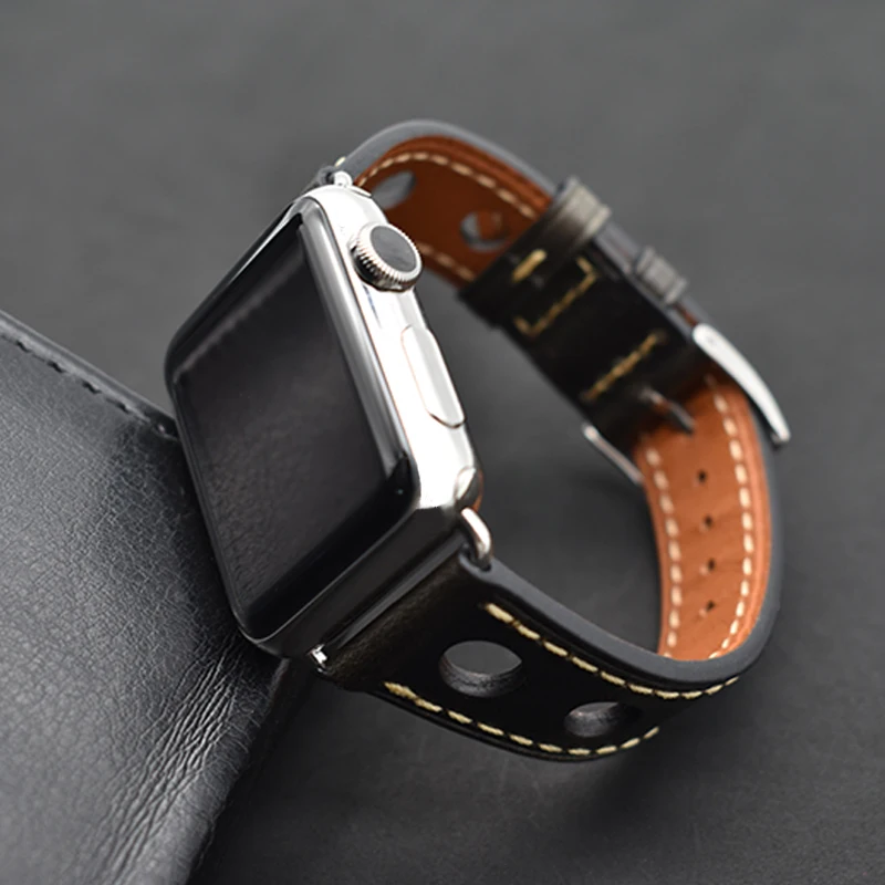 

Supplies Wholesale High Quality soft Leather Watch Band For Apple Watch 38mm 40mm 41mm 42mm 44mm 45mm, Brown/red/black/coffee/green/blue