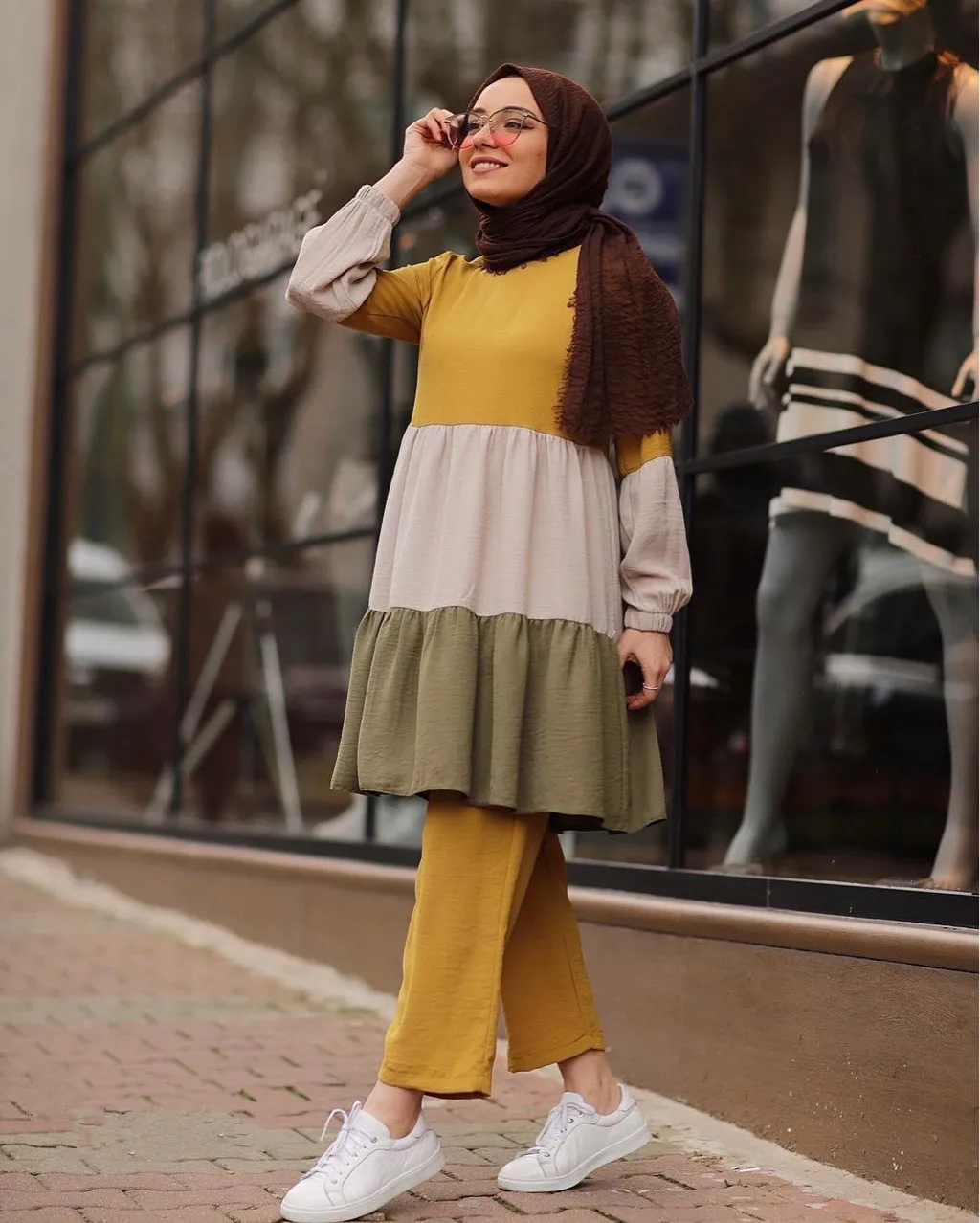 New Muslim Two Pieces Set Women Maxi Dress Kaftan Abaya Dubai Islamic Clothes 