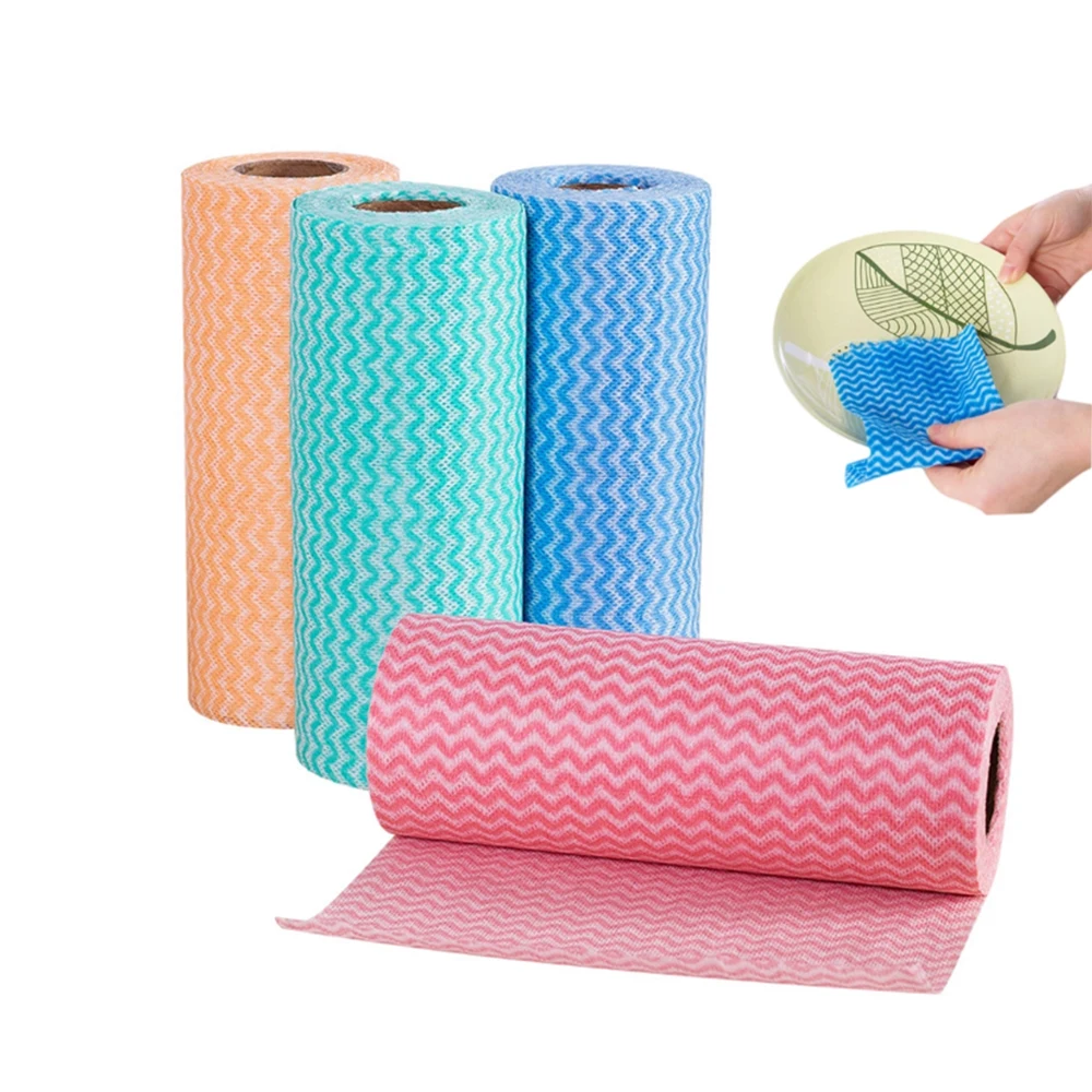

Wholesale Household Cleaning Products Disposable Nonwoven Kitchen Roll Rag Dishcloth Duster Dish Towel Wipe Cleaning Cloth, Customized