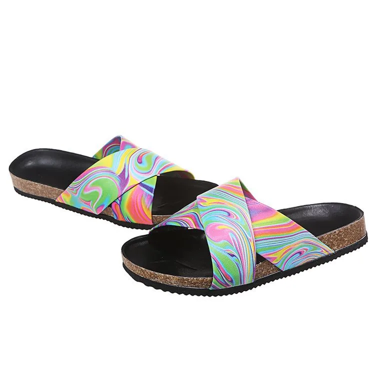 

2021 new arriva summer casual comfortable flat sandals slippers pvc upper strap ladies casual shoes and sandals flat comfort