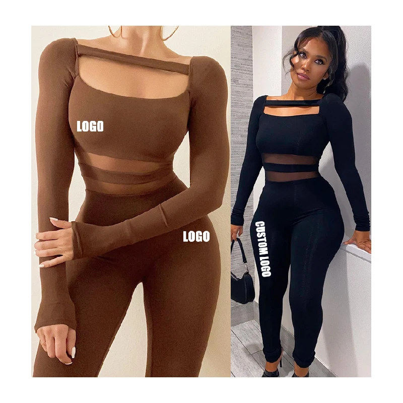 

Free shipping New Fashion Trends Slim Fit Ladies Jumpsuits Women Hollow Waist One Piece Bodycon Jumpsuit, Customized color