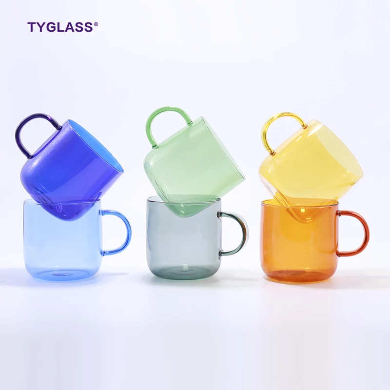 

Hot Sale Single Wall Glass Cup Tea Coffee Cup With Customized Logo