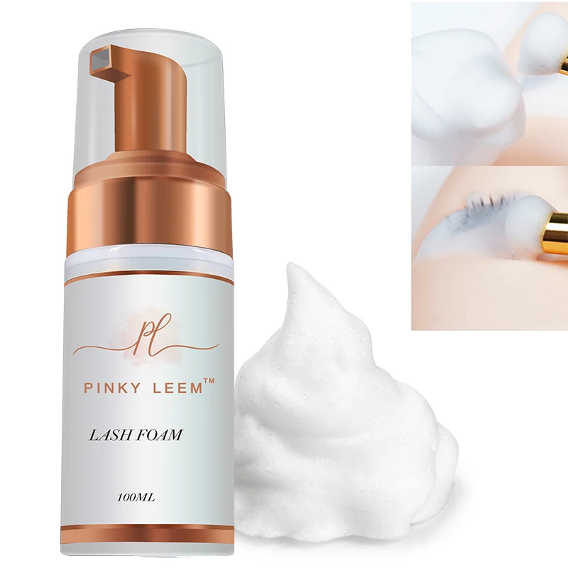 

Pinky Leem Custom Private Label OEM Eyelash glue Eyelash Cleanser Foam Lash Shampoo with 30ml60ml100ml
