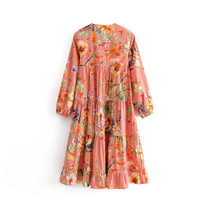 

European And American Summer Loose Embroidered Casual Dress, Shown