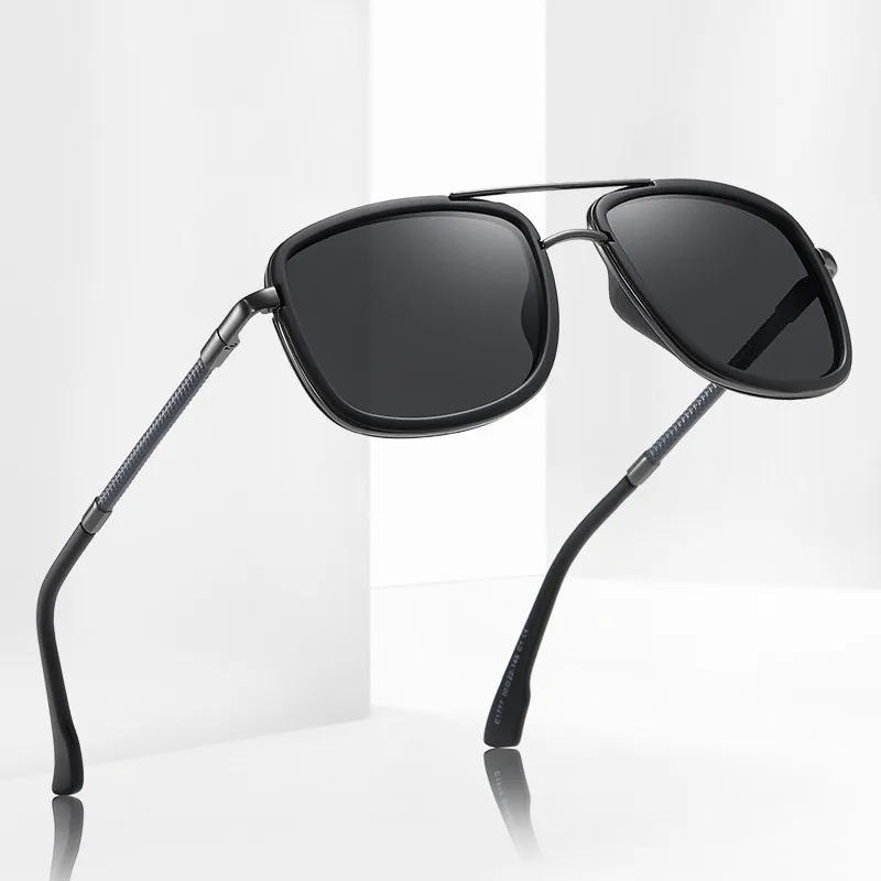 

2023 New arrival classic men square sunglasses shades fashion TAC uv400 vintage polarized sport sunglasses