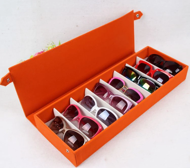 

A29 Velvet Stocks 8 Slots glasses storage box sunglasses organizer stand display case eyeglass stands packaging box accessories