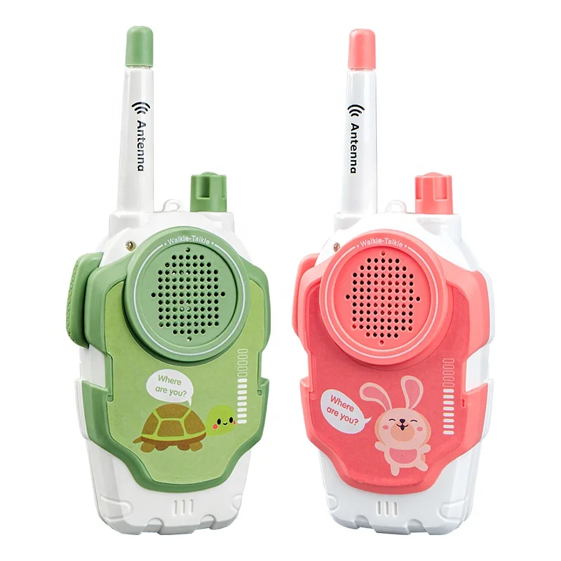 

Cartoon kids toys play house conversation walkie talkie for kids microphone play house toys wireless handheld intercom