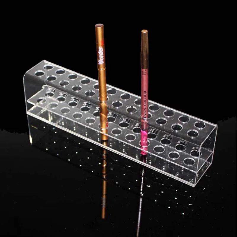 

24 Hole Acrylic Cosmetic Box Jewelry Box Eyebrow Pencil Pencil Brush Protector Makeup Brush Display Stand Organizer