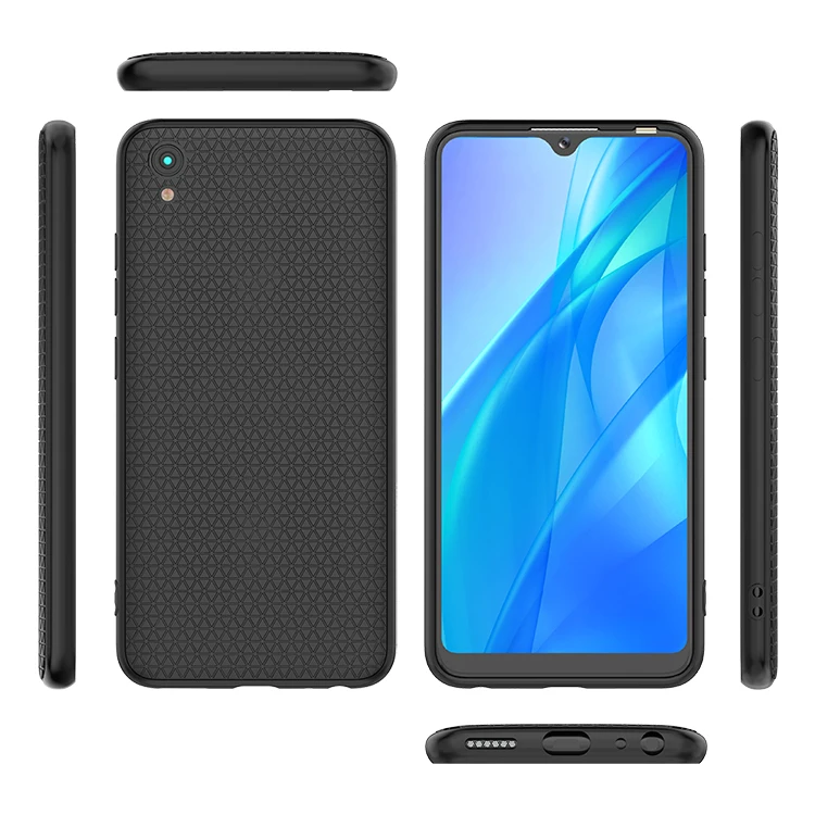 

2020 mobile phone accessories cross texture soft tpu mobile back cover for vivo Y91cell phone