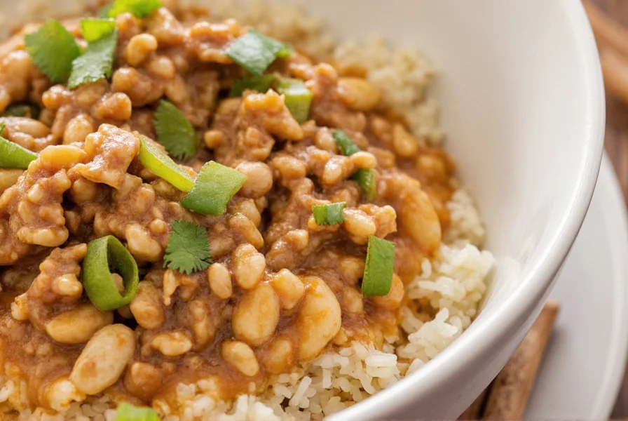 Peanut Satay Sauce on a Plate
