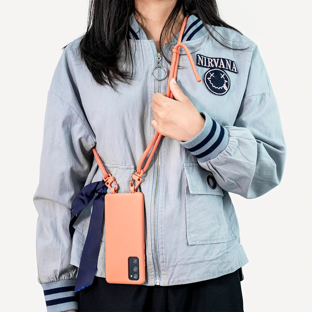 

Crossbody mobile phone bags with phone strap for iphone cases and Samsung with pp cord and durable hardware