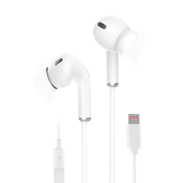 

Hot Sell Factory Wholesale Original Quality Lighting Wired Earphones Headphone Hifi Stereo For Iphone 7/8/x/11/12/13, White