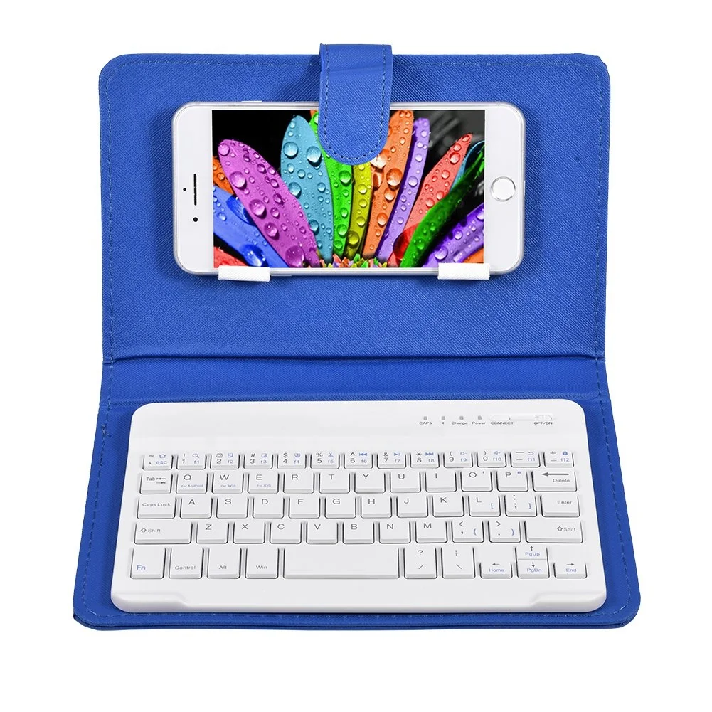 

Hot-sale Android 4.5-6.8 inch Mobile phone wireless universal leather case keyboard Mobile Phone Keyboard, Black