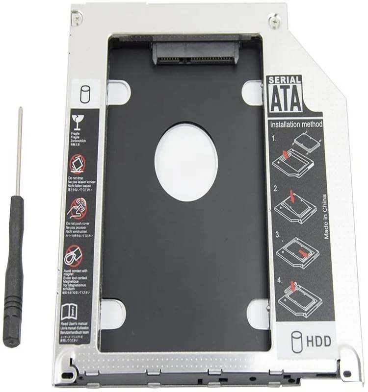 

9.5mm Hard Drive Mounting Bracket HDD SSD Caddy Adapter SATA 3.0 Interface Laptop Hard Disk Holder for CD DVD ROM Optical Bay