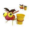 Cute Insects Metal Bugs Plant Pot Animal Decor for Indoor or Outdoors Perfect for Succulents Tropical Plants