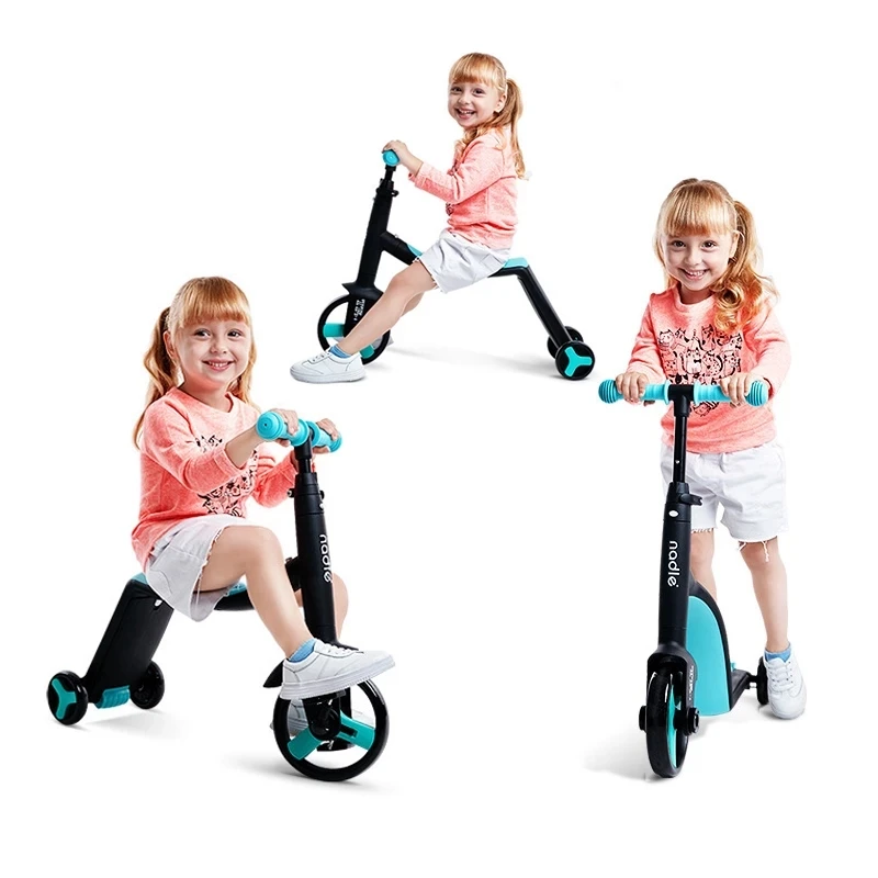 

Children Scooter Tricycle 3 In 1 Toddler Balance Bike kids 3 wheel electric drift trike scooter