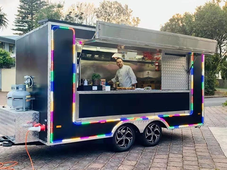 Hot Sale 5m Food Vending Van Cart Mobile Coffee Cart Food Trailer Mobile Catering Food Van For